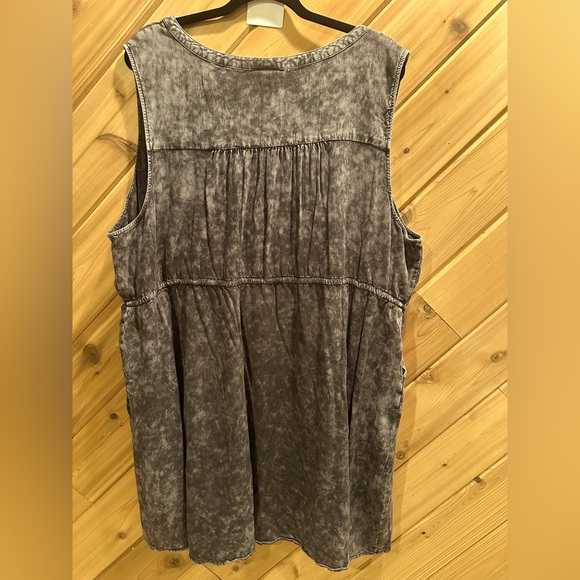 Charcoal Torrid Mini Challis Shirt Dress - Picture 2 of 10